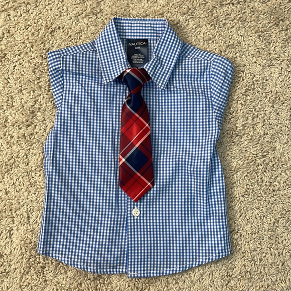 Nautica Baby Boys 4-Pc. Jacket, Shirt, Pants & Necktie Set - Picture 3 of 8